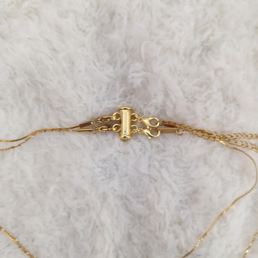 Dior Gold Necklace Logo Star Pendant Pink Velvet Cord 3 Necklaces Bundle Magnet - Picture 5 of 5